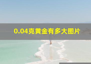 0.04克黄金有多大图片