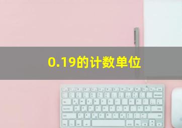 0.19的计数单位