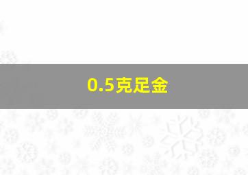 0.5克足金