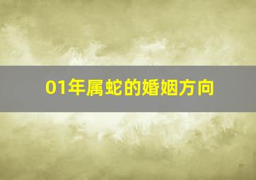 01年属蛇的婚姻方向