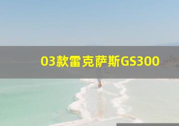 03款雷克萨斯GS300