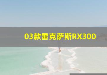 03款雷克萨斯RX300