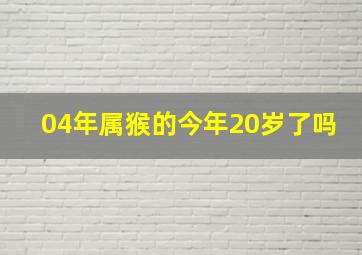 04年属猴的今年20岁了吗