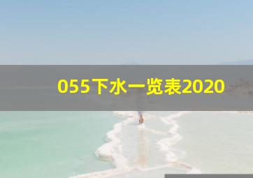 055下水一览表2020