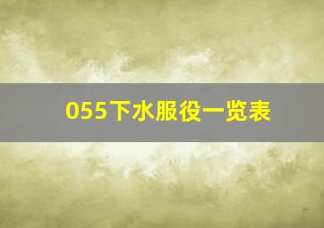 055下水服役一览表