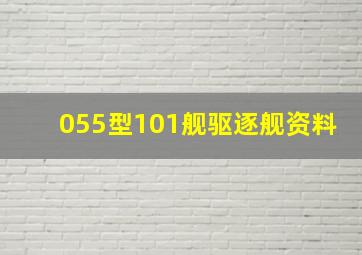 055型101舰驱逐舰资料