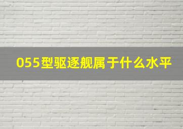 055型驱逐舰属于什么水平