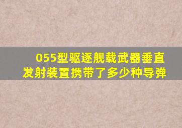 055型驱逐舰载武器垂直发射装置携带了多少种导弹