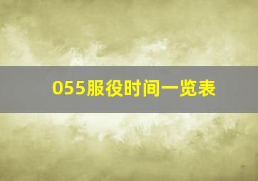 055服役时间一览表