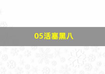 05活塞黑八