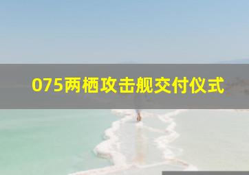 075两栖攻击舰交付仪式