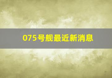 075号舰最近新消息