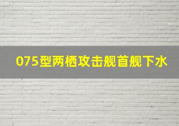 075型两栖攻击舰首舰下水