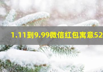 1.11到9.99微信红包寓意521