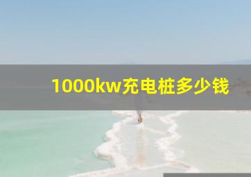 1000kw充电桩多少钱