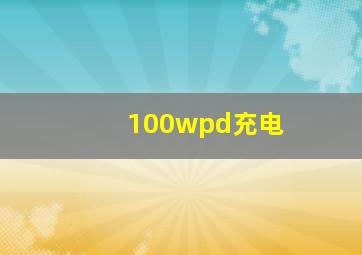 100wpd充电