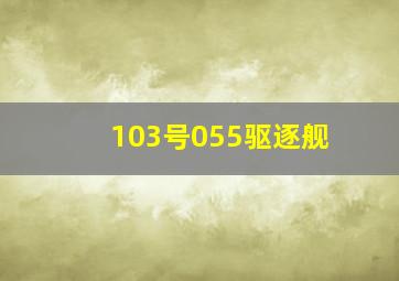 103号055驱逐舰