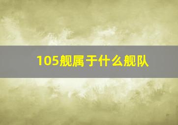 105舰属于什么舰队