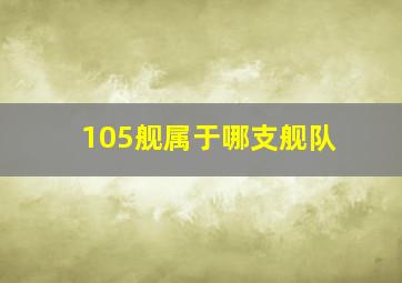 105舰属于哪支舰队