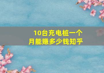 10台充电桩一个月能赚多少钱知乎