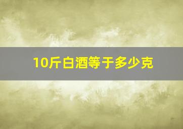 10斤白酒等于多少克