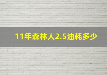 11年森林人2.5油耗多少