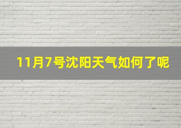 11月7号沈阳天气如何了呢