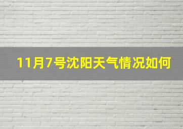 11月7号沈阳天气情况如何