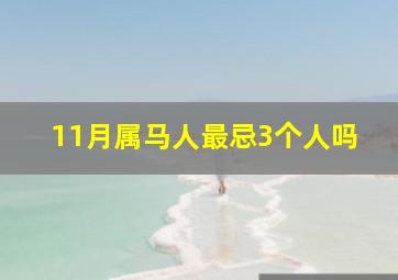 11月属马人最忌3个人吗