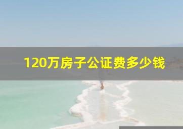 120万房子公证费多少钱