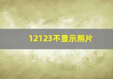 12123不显示照片