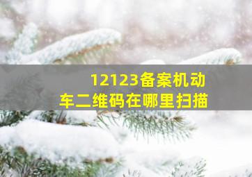 12123备案机动车二维码在哪里扫描