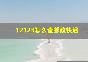 12123怎么查邮政快递