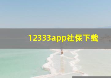 12333app社保下载