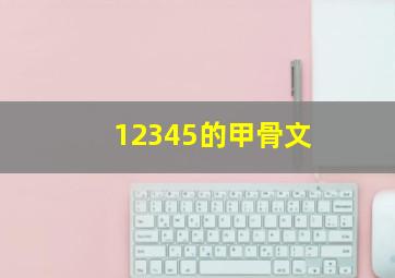 12345的甲骨文