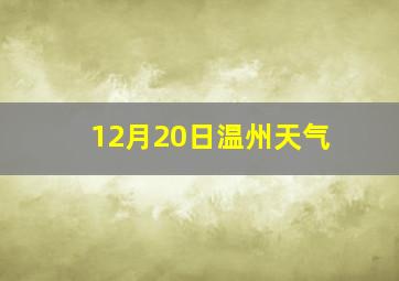 12月20日温州天气