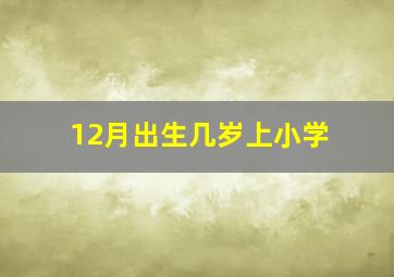 12月出生几岁上小学