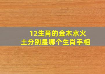 12生肖的金木水火土分别是哪个生肖手相