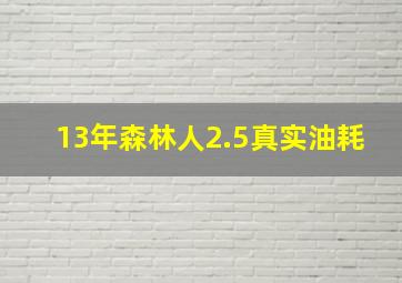 13年森林人2.5真实油耗