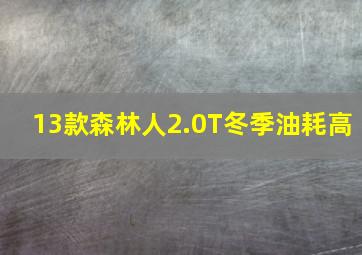 13款森林人2.0T冬季油耗高