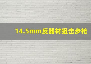 14.5mm反器材狙击步枪