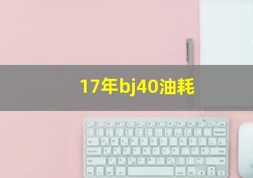 17年bj40油耗