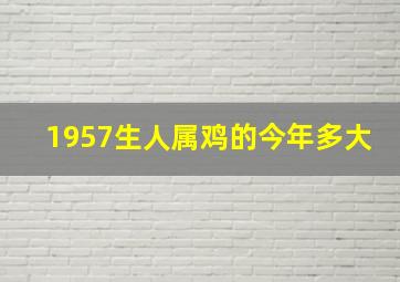 1957生人属鸡的今年多大