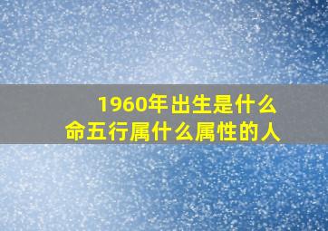 1960年出生是什么命五行属什么属性的人