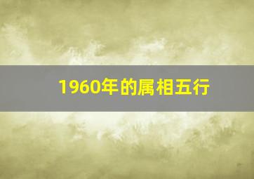 1960年的属相五行