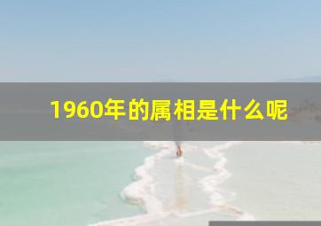 1960年的属相是什么呢