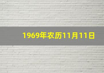 1969年农历11月11日