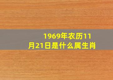 1969年农历11月21日是什么属生肖