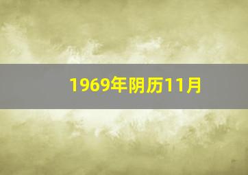 1969年阴历11月