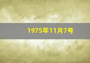 1975年11月7号